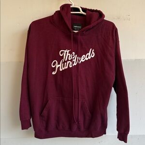 THE HUNDREDS PULLOVER HOODIE SIZE XL BURGUNDY RED BOMB SWEATSHIRT